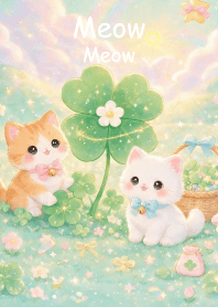 A cat and a lucky clover. 8
