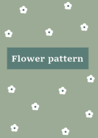 flower pattern#green beige