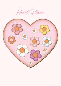 Enamel Pin Heart Flower 44