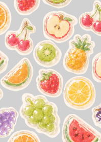Puffy fruits02 white