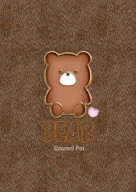 Bear Enameled Pin & Fur 49