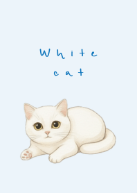 White Cat 4 White Light Blue theme