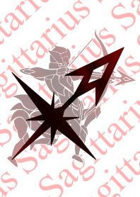 Twelve constellations -Sagittarius3 Red-