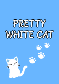 PRETTY WHITE CAT Theme-BLUE