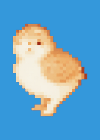 ヒヨコのドット絵のきせかえ Blue 01