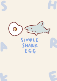เรียบง่าย ปลาฉลาม ไข่ดาว สีเบจ