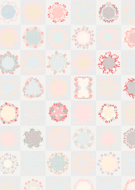 Flower ring Checkered pattern