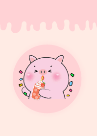 Simple Pig Pig Love Sweet Theme