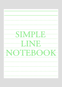 SIMPLE GREEN LINE NOTEBOOKj-GREY