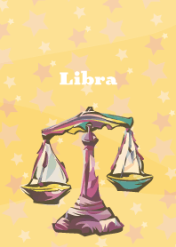Libra constellation on light yellow
