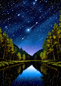 Beautiful starry night view#988