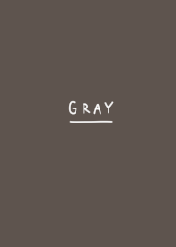 Dark grey with text. Simple.