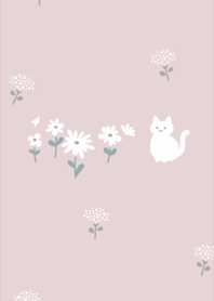 cute little flower and kitten1.