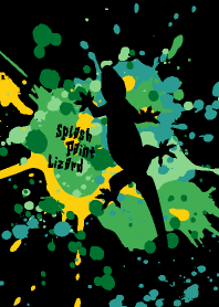 Splash paint Lizard Green-Black