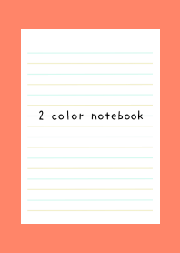 2 COLOR NOTEBOOKj-LB&YELGR-APRICOT COLOR