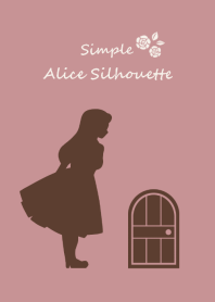 Simple Alice Silhouette ブラウン＆ピンク