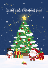 Santa and Christmas snow