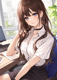 the new pretty female colleague