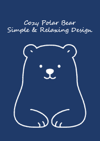 Simple Polar Bear (Navy)#5