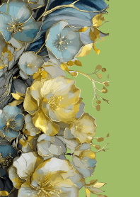 Elegant flowers on moss greenJ