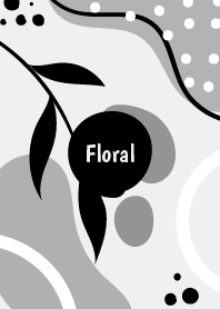 Hand Drawn Floral Gray 3