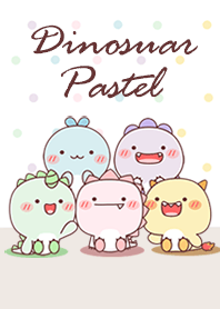Happy dinosaur pastel