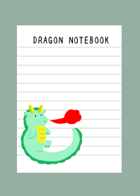 DRAGON NOTEBOOK-DUSTY GREEN