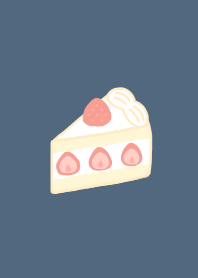 あまいいちごのショートケーキ　ネイビー