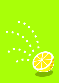 A lemon on the lime green