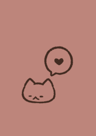 だらだらねこ(pink brown01)