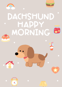 Dachshund Happy Morning (beige)