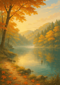 Autumn Lake Under Soft Light