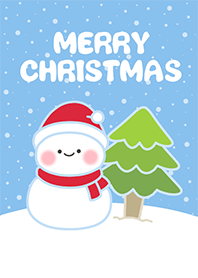 Snowman Christmas-Blue