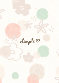 Simply watercolor Circle Flower30 Japan