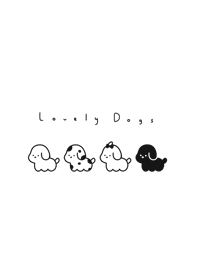 小狗 | white black.