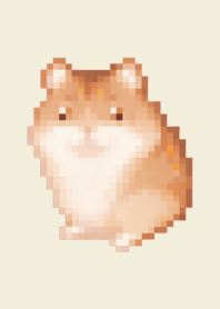 Hamster Pixel Art Theme  Beige 03