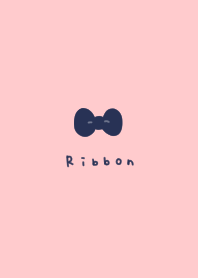 Pink and navy ribbon.