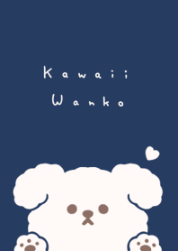 毛茸茸的狗 / navy brown