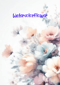 Watercolor-White Flower 86