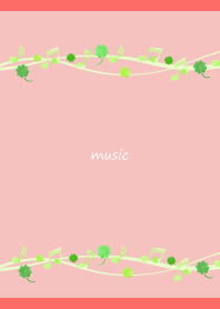 音楽の四つ葉ライン 赤色