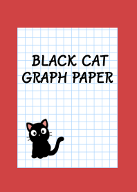 BLACK CAT GRAPH PAPER-RED-BEIGEj
