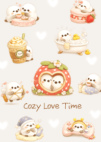 A Relaxing Day for Little Birds (Beige)