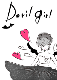 Girl of the watercolor Devil girl