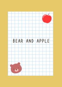 BEAR AND APPLE GRAPH PAPERj-DUSTY YELLOW