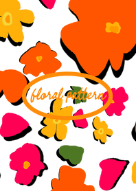 floral pattern(orange& marigold)