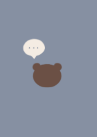 Bear/Simple/Dull blue/Beige