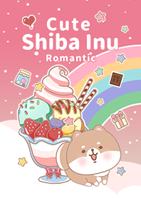 ชิบะอินุ/คอสมอส/ไอศกรีม/ชมพู