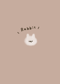 Watercolor rabbit and beige.