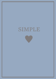 大人のシンプルハート =blue gray=
