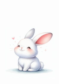 幸せな笑顔のウサギ
